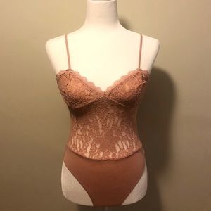 Blush lace bodysuit